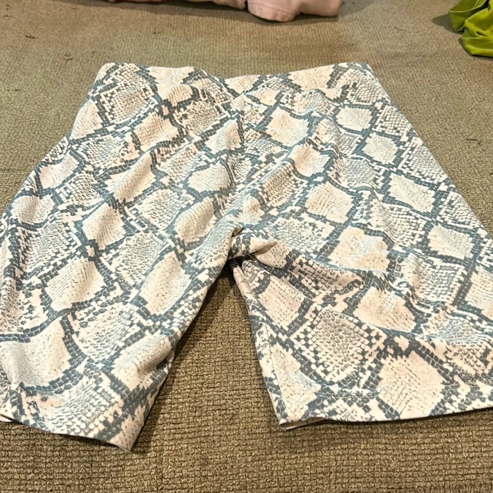 American Eagle snake skin print biker shorts